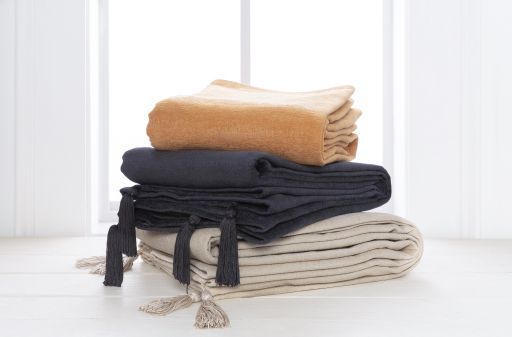 Surya Copacetic Navy 50"x60" Throw Blanket-2