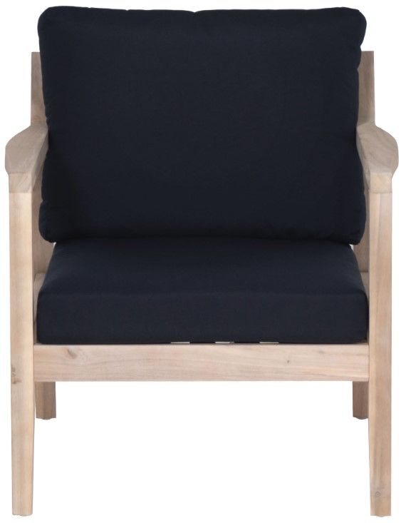 Linon Svana 2-Piece Navy/White Wash Fabric/Wood Outdoor Side Chair Set-3