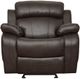 Homelegance® Marille Brown Manual Glider Reclining Chair-2