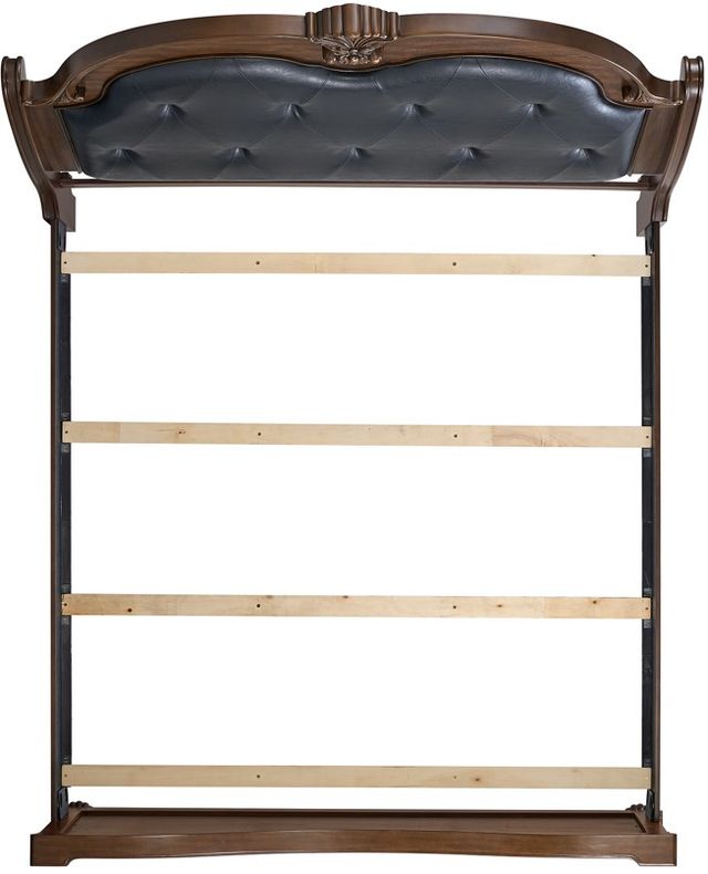 Elements International Cadenza Black/Brown King Upholstered Panel Bed-4