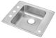 Elkay Lustertone® Classic Lustrous Satin Stainless Steel 22'' x 17'' x 7'' 2-Hole Single Bowl Drop-in Classroom ADA Sink with Quick-clip and Rear and Right Deck-0