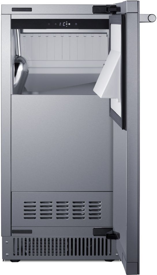 Summit® 15" 68 lb. Stainless Steel Built-In Undercounter Ice Maker-2