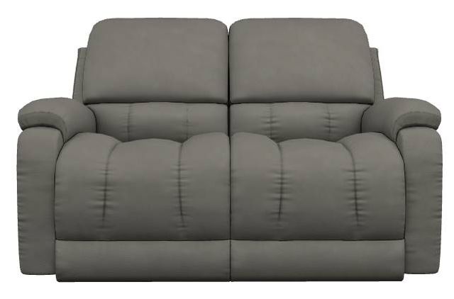 La-Z-Boy® Greyson Blue Grey Leather Power Reclining Loveseat with Headrest-1