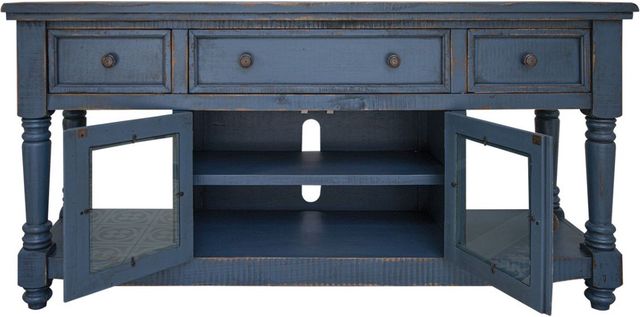 International Furniture Direct Aruba Dark Blue TV Stand-3