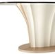 Michael Amini® London Place Clear Table with Creamy Pearl Base-3