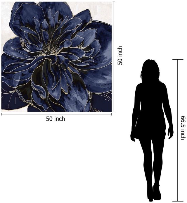 Classy Living Blue Flower Wall Art-2