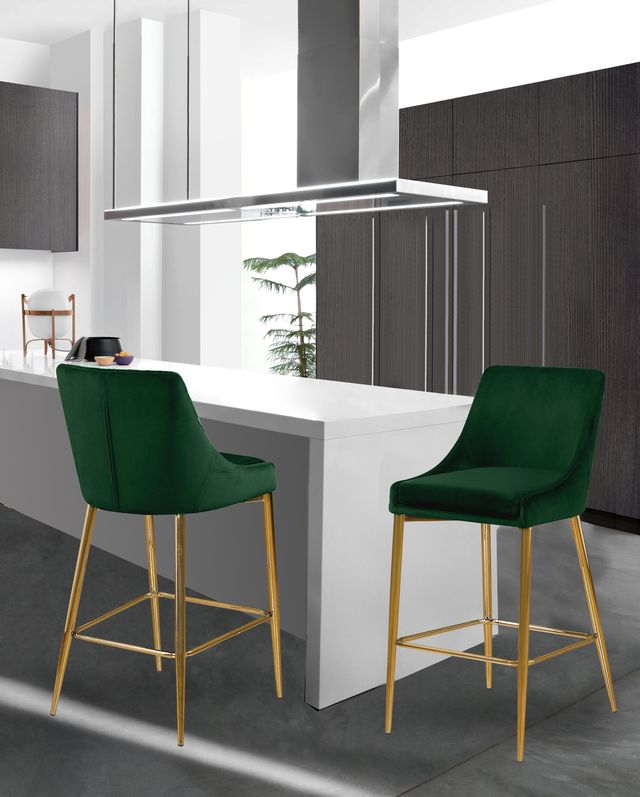 Meridian Furniture Karina Green Velvet Counter Stool-3