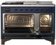 Ilve® Majestic III 48" Midnight Blue Pro Style Dual Fuel Natural Gas Range with French Top and Burnished Trim-1