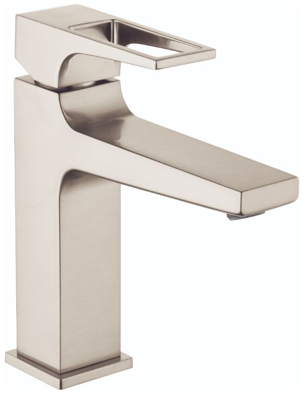 Hansgrohe Metropol Brushed Nickel 4" Single-Hole Faucet with Loop Handle and Pop-Up Drain-0