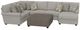 Jackson Furniture Livingston 4-Piece Linen U-Shape Sectional with Ottoman-0