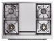 Ilve® Nostalgie II Noblesse 36'' Graphite Matte Pro Style Dual Fuel Range with Chrome Trim-4