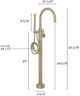 ZLINE Autograph Edition Emerald Bay Champagne Bronze Bath Tub Filler with Hand Shower-4