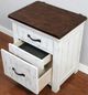 Furniture of America® Alyson Distressed White/Walnut Nightstand-4