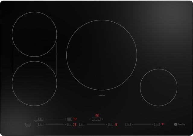 GE Profile™ 30" Black Induction Cooktop with Bridge Element-1