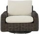 Signature Design by Ashley® Kimora Beige/Dark Brown Wicker Outdoor Swivel Lounge Chair-1