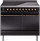 Ilve® Nostalgie II Series 40" Glossy Black Pro Style Induction Range-0
