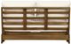 Linon Bluffton White/Natural Wooden Outdoor Bench with Cushion-5