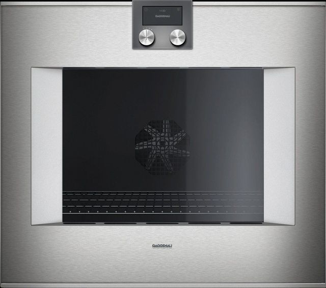 Gaggenau 400 Series 30" Stainless Steel Frame Left-Hinge Single Electric Wall Oven-0
