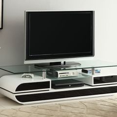 Furniture of America® Evos Tv Console 63" Glass Top TV Console