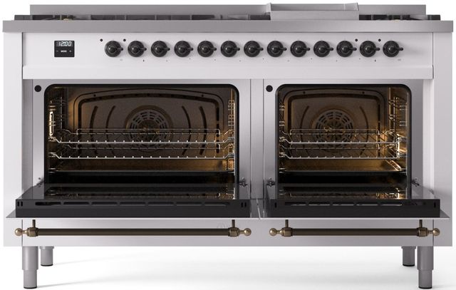 Ilve® Nostalgie II Series 60" Custom RAL Color Pro Style Dual Fuel Range-2