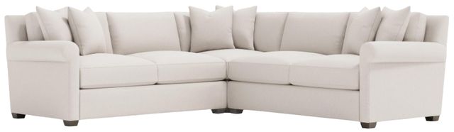 Bernhardt Barnes Bernhardt Living 3-Piece White L-Shape Sectional-1