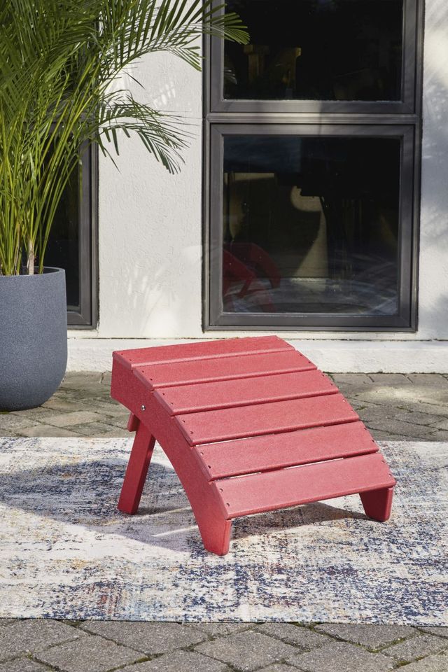 Signature Design by Ashley® Sundown Treasure Red Ottoman-2