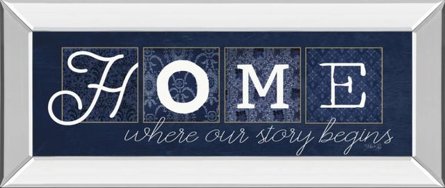 Classy Art Home Where Our Story Begins by Marla Rae Mirror Framed Wall Art-0