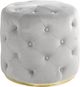 Brassex Inc. Grey Tufted Ottoman-0