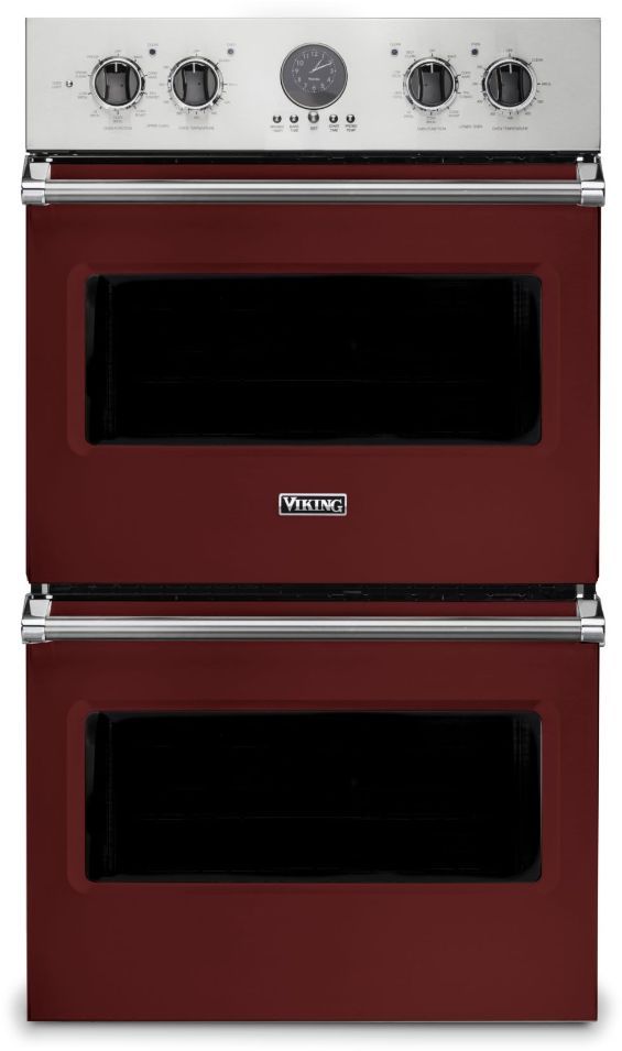 Viking® 5 Series 30" Reduction Red Professional Built In Double Electric Premiere Wall Oven-0