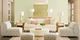 Bassett® Furniture Newbury Parchment Gesso Cocktail Table with Casters-1