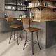 Amisco Customizable Bean Upholstered Swivel Bar Stool-1