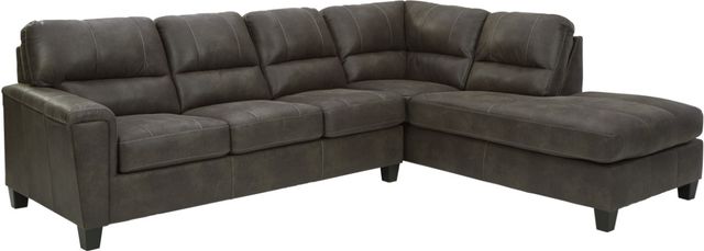 Signature Design by Ashley® Navi 2-Piece Smoke Living Room Seating Set-1