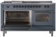Ilve® Nostalgie II Series 60" Blue Grey Pro Style Dual Fuel Range-3