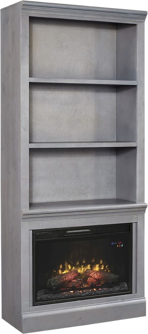 aspenhome® Churchill Smokey Gray 74" Fireplace Display Case-0