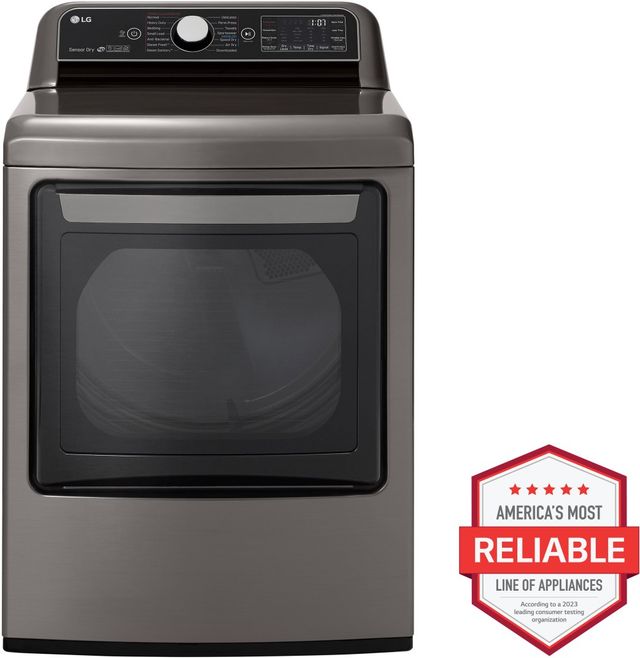 LG 7.3 Cu. Ft. Graphite Steel Front Load Electric Dryer-2
