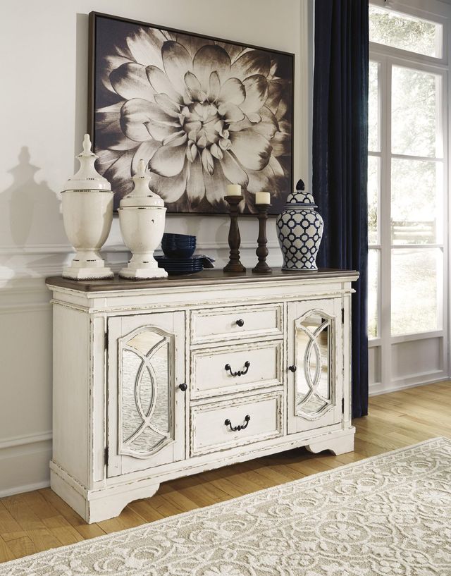 Tall wooden china cabinet in a dining room Tall wooden china cabinet in a dining room