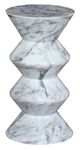 Century® Cadence White Martini Table with Black Base-0