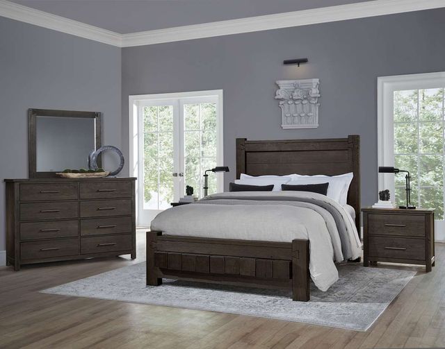 Vaughan-Bassett Dovetail Java California King Poster Bed-1