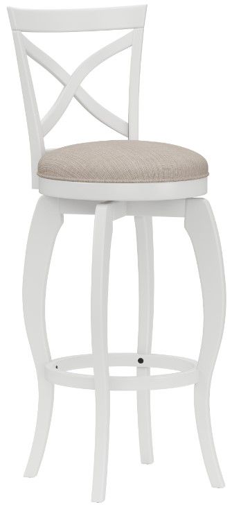 HH2 Home Ellendale White Swivel Bar Stool-0