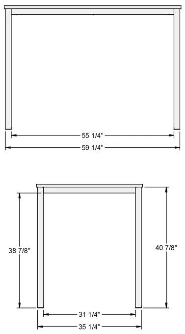 Amisco Customizable Ricard Bar Height Dining Table-1