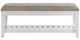 Intercon Andover Gray/White Upholstered Bench-2