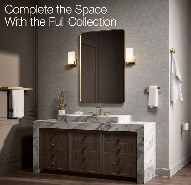 KOHLER® Avid® Matte Black 24" Double Towel Bar-2