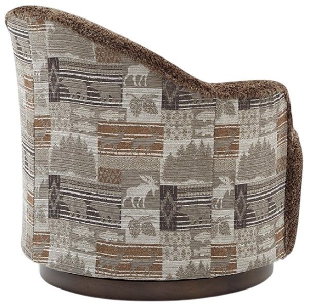 Best® Home Furnishings Customizable Field & Stream Home April Multi-Fabric Swivel Glider Chair with Dark Walnut Base-3