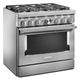 KitchenAid® 36" Stainless Steel Pro Style Dual Fuel Range-1