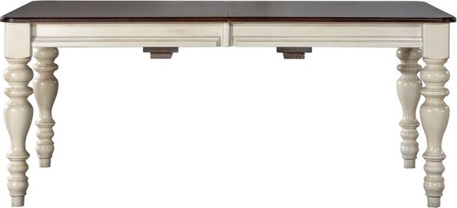 HH2 Home Pine Island Old White Extension Dining Set with Dark Pine Tabletop-1