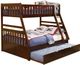 Homelegance® Rowe Dark Cherry Youth Twin/Full Bunk Bed with Twin Trundle -0