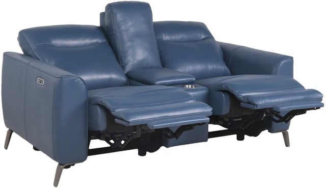 Steve Silver Co. Sansa Ocean Blue Dual-Power Reclining Loveseat-4