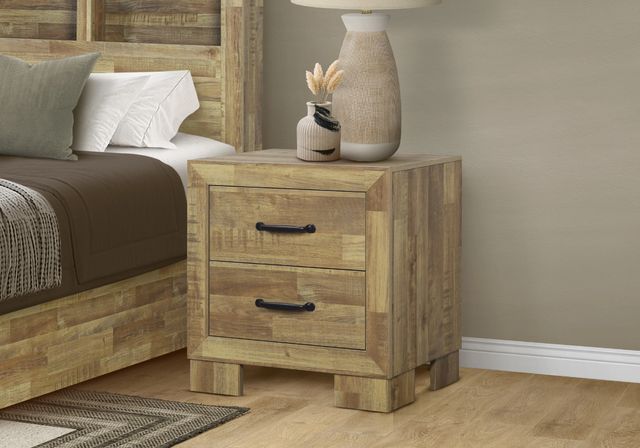Monarch Specialties Inc. Warm Medium Oak Nightstand-1
