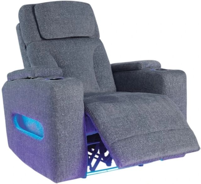 Signature Design by Ashley® Forest Lake Steel Power Recliner with Adjustable Headrest-1