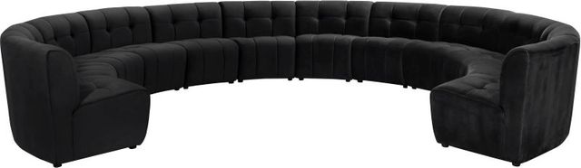Meridian Furniture Limitless 12-Piece Black Velvet Modular Sectional-1